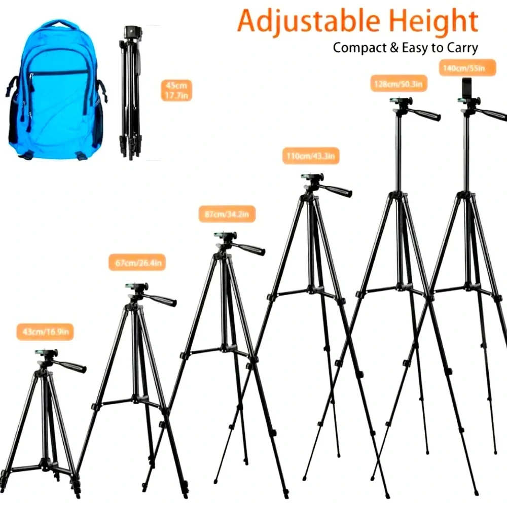 On the Go Adjustable Metal Tripod | 50” Max approx